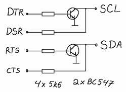 Schema USB->I2C